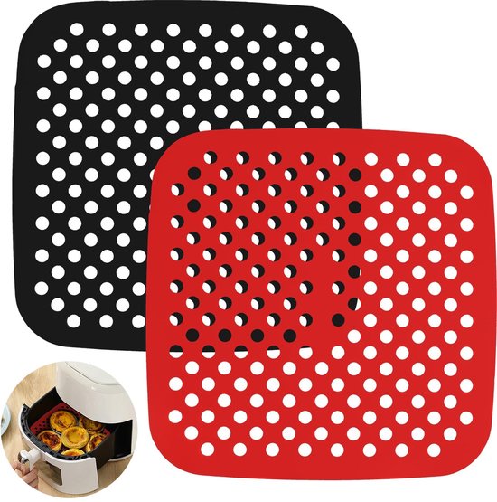 Cobee 2 stuks siliconen mat voor heteluchtfriteuse, 21,5 cm siliconen