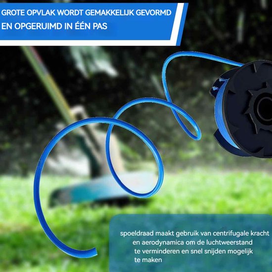 6-pack Trimmerspoelen met Draad & Deksel - Geschikt voor Grastrimmer van BLACK+DECKER — afbeelding 4