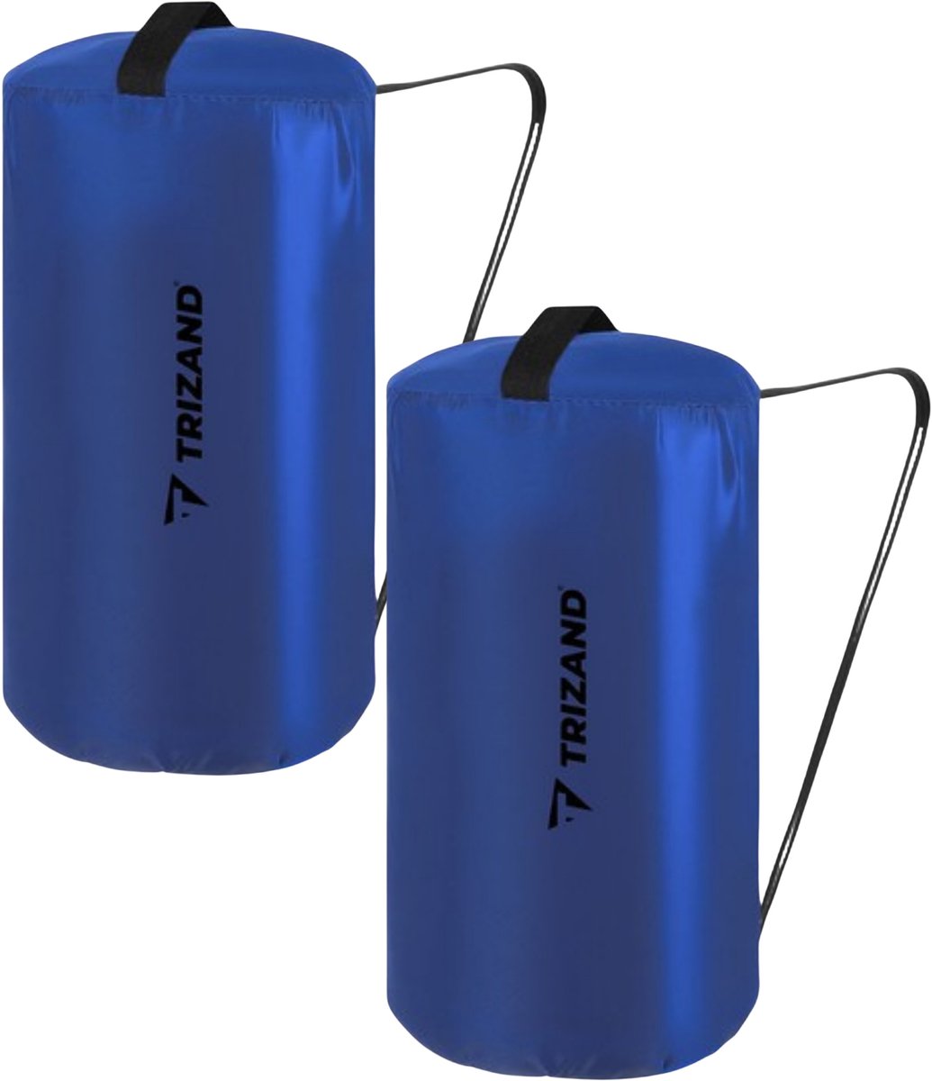Trizand slaapzak - 2x - blauw - 200 x 75 cm - 0,9 kg - kamperen - slaapzak/dekbed - 2 in 1