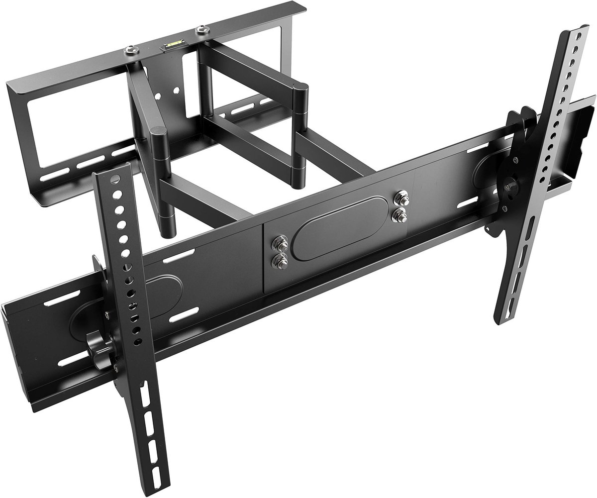RICOO TV-muurbeugel TV-beugel voor wand voor 42-75 inch universele slimme platte gebogen zwenkarm R08-XL draaibare kantelbare TV-arm tot 75 kg & VESA 600 (400) x 400 mm