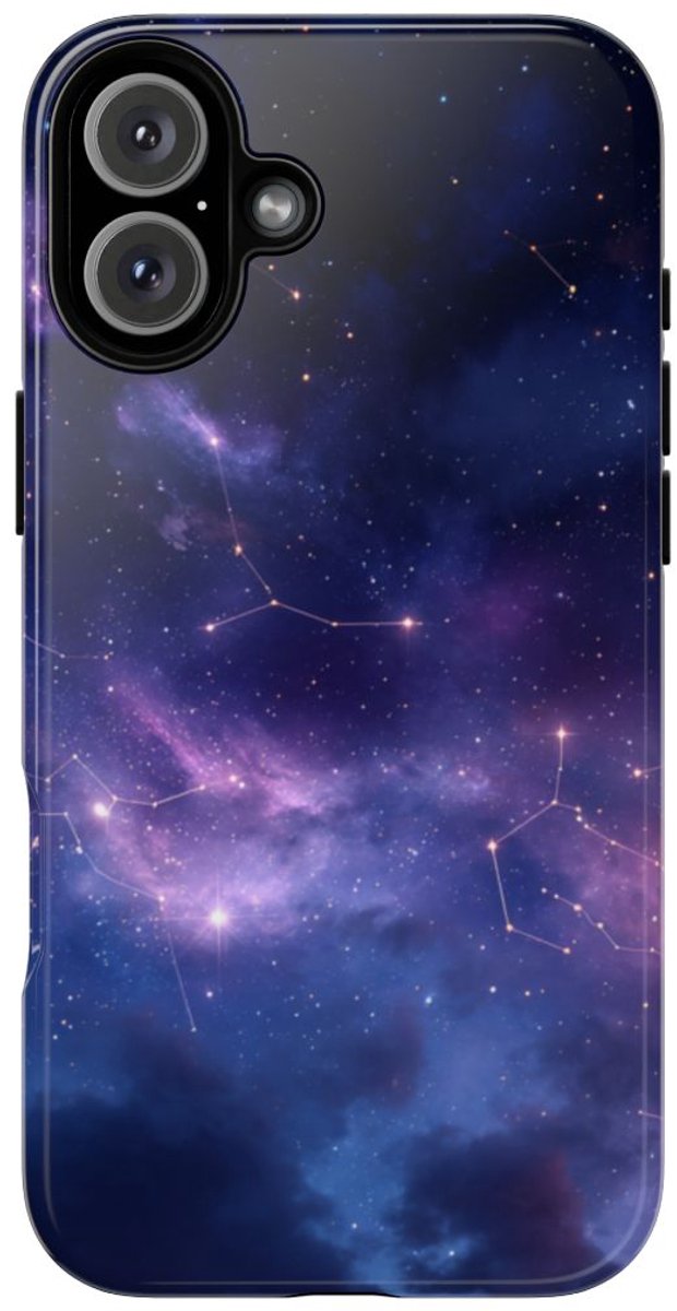 Sterrenhemel met Sterrenbeelden – Telefoonhoesje Geschikt voor iPhone 16 Plus