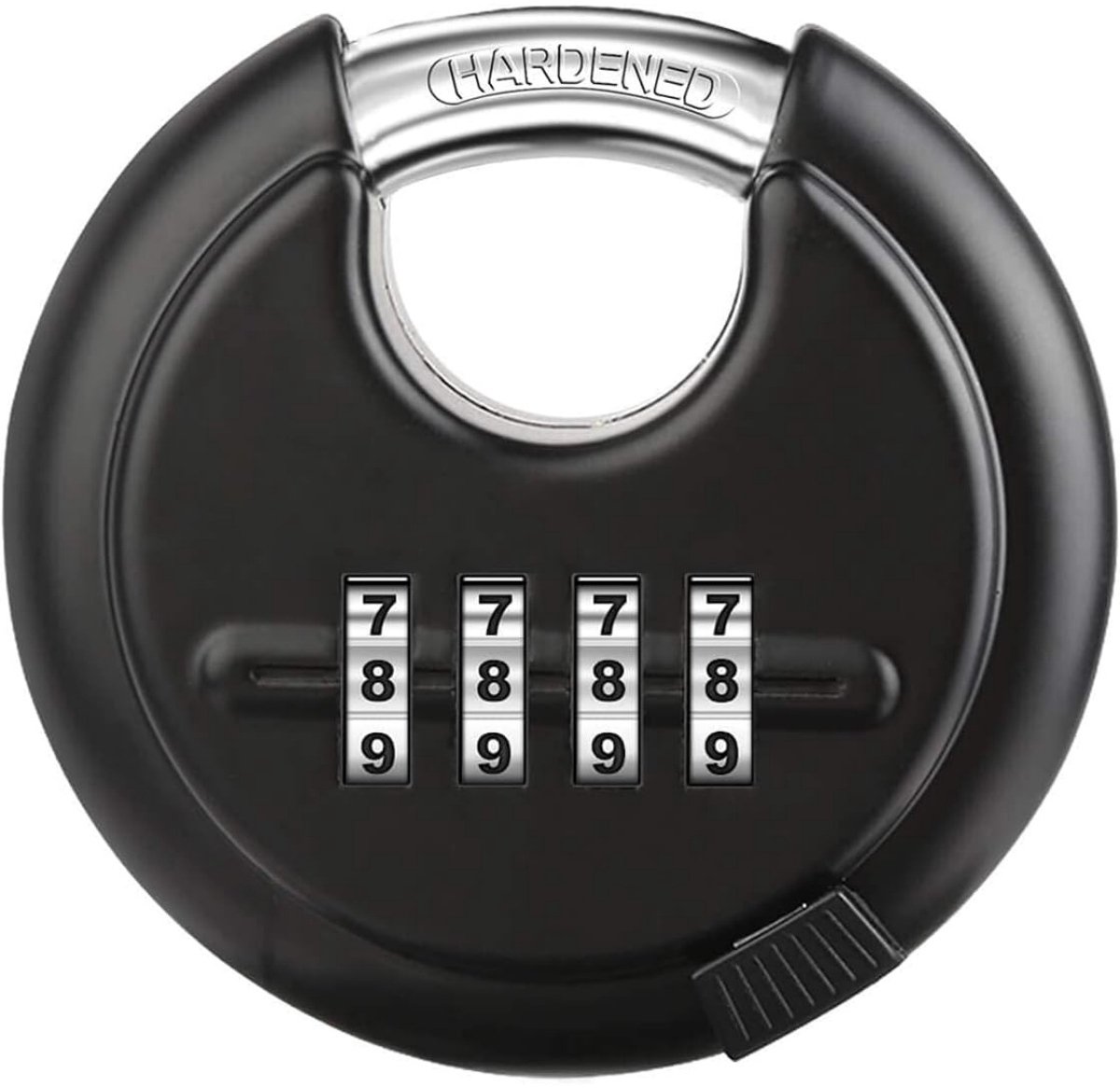 EXCITAT Combinatiehangslot - 4-cijferige combinatie - Weerbestendig rond beugelslot - Hek - Kluizen - Aanhangwagen - Beugeldikte 10 mm - 70 mm - Zwart