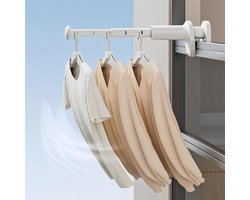 Allecto plus - Intrekbaar droogrek voor binnen en buiten - Draagbaar - 30cm - 5 gaten - Ideaal voor wasrek - Reizen - Camping - Thuis