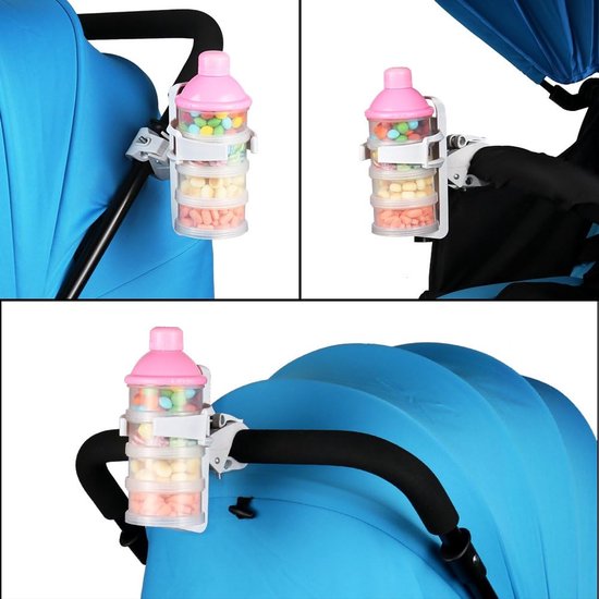Fiets bidonhouder zonder schroeven, universele fietsbekerhouder, 360 graden draaibare fiets bidonhouder, kinderfiets volwassen fiets bidonhouder, wit — afbeelding 3