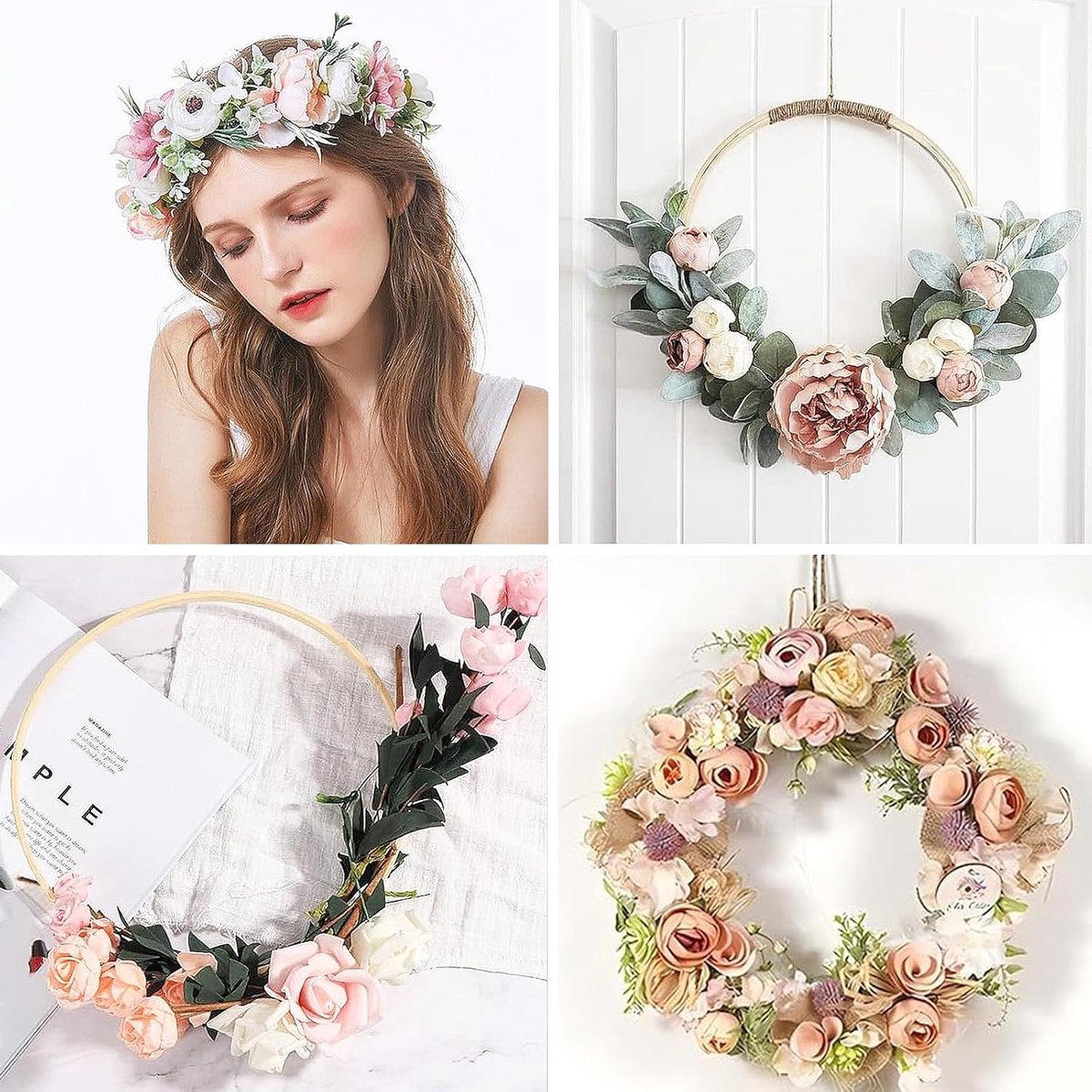 WELHAEPI Houten ringen om te knutselen, 40 stuks, natuurlijke houten macraméringen, onafgewerkte houten ringen voor doe-het-zelf sieraden, armband, macramé, hanger, hangende decoratie, ringen, 50 mm WELHAEPI Houten ringen om te knutselen, 40 stuks, natuurlijke houten macraméringen, onafgewerkte houten ringen voor doe-het-zelf sieraden, armband, macramé, hanger, hangende decoratie, ringen, 50 mm