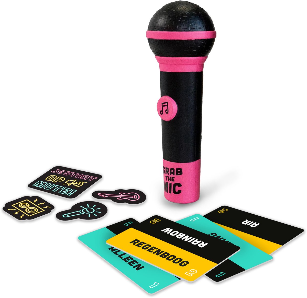 Megableu Grab The Mic - Karaoke Partyspel - Muziekspel voor 2-10 Spelers - Bekend van TikTok - Nederlandstalige versie — afbeelding 2