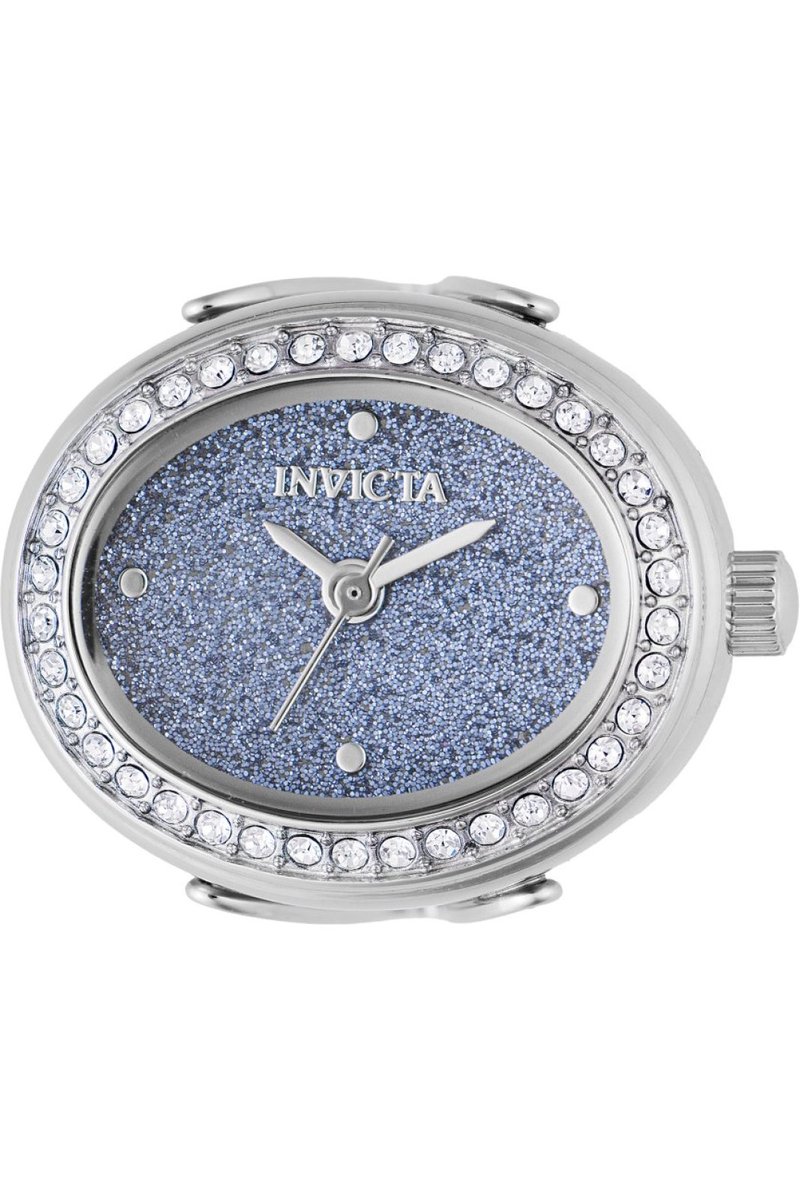 Invicta Mini 49596 Dames Horloge - Waterdicht - Analoog - Quartz Uurwerk - Roestvrij Staal met blauwe Wijzerplaat - 24mm