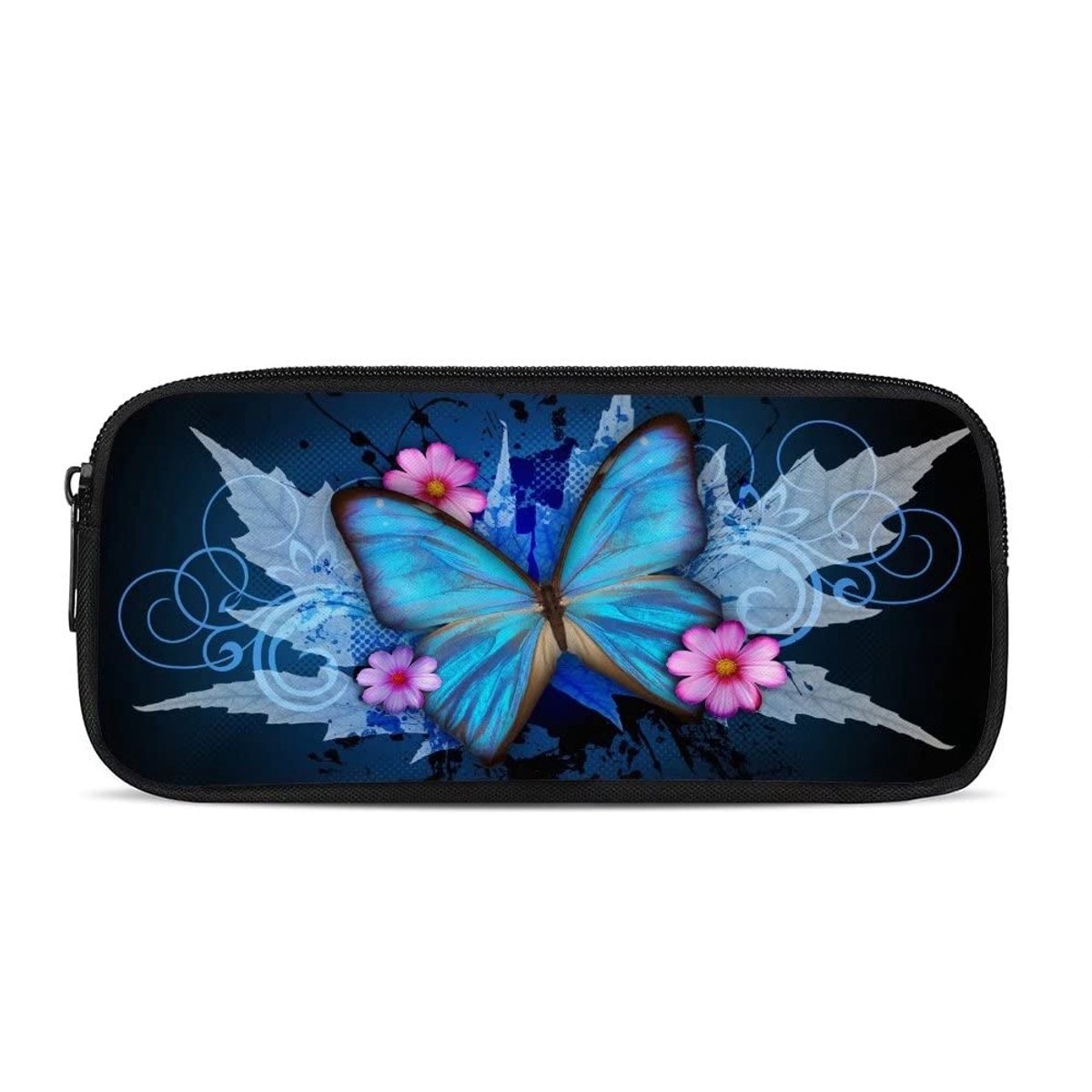 Schattig Pennenetui Blauwe Vlinders - Grote Capaciteit Organizer voor School & Kantoor