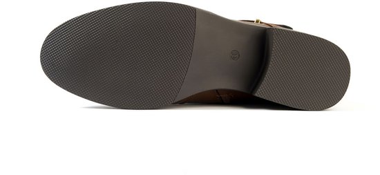 Zool van een bruine laars.