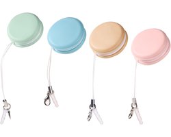 4pcs Macaron Telefoon Scherm Cleaner - 2025 Upgrade Ronde Mobiele Telefoon Scherm Wiper - Schattige Mobiele Telefoon Pendant Lens Cleaner voor Camera Lens - Bril - Tas - Sleutelhanger