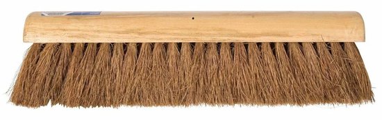 Talen Tools Straatbezem Kokosvezels - 50 cm - harde vezels - buitenbezem - Steel 130 cm- Voor beton/keramische tegels van Talen Tools — afbeelding 2
