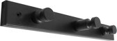 HOME It® Kapstok van grenenhout met 3 haken 30×4×7 cm zwart Grenen
