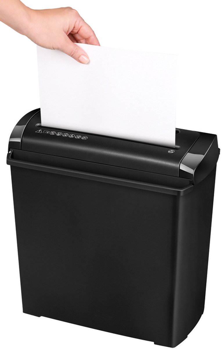 Fellowes P-25S - Papierversnipperaar - P1 Stroken - 5 vel - voor thuis - Zwart thumbnail 6