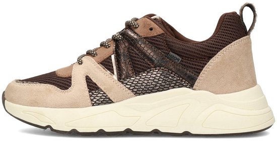 POSH by Poelman CAROCEL Dames Sneakers - Bruin - Maat 39