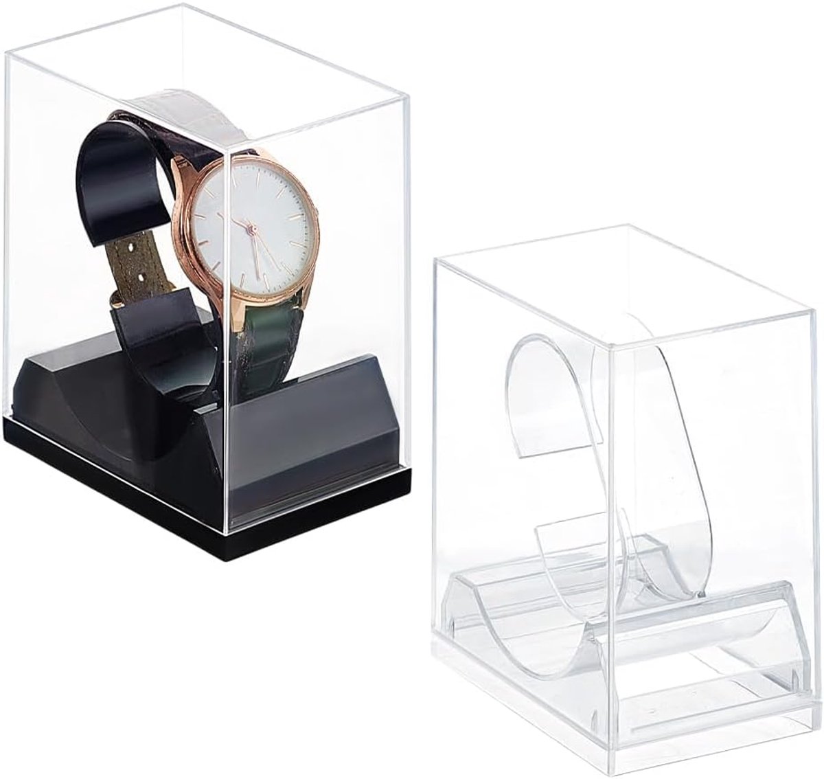 2 Colors Watch Stand Box - Watch Case - Single Watch Holder - Acrylic Bracelet Display Rack - Jewelry Holder - Watch Organizer Stand for Men - Man - Father