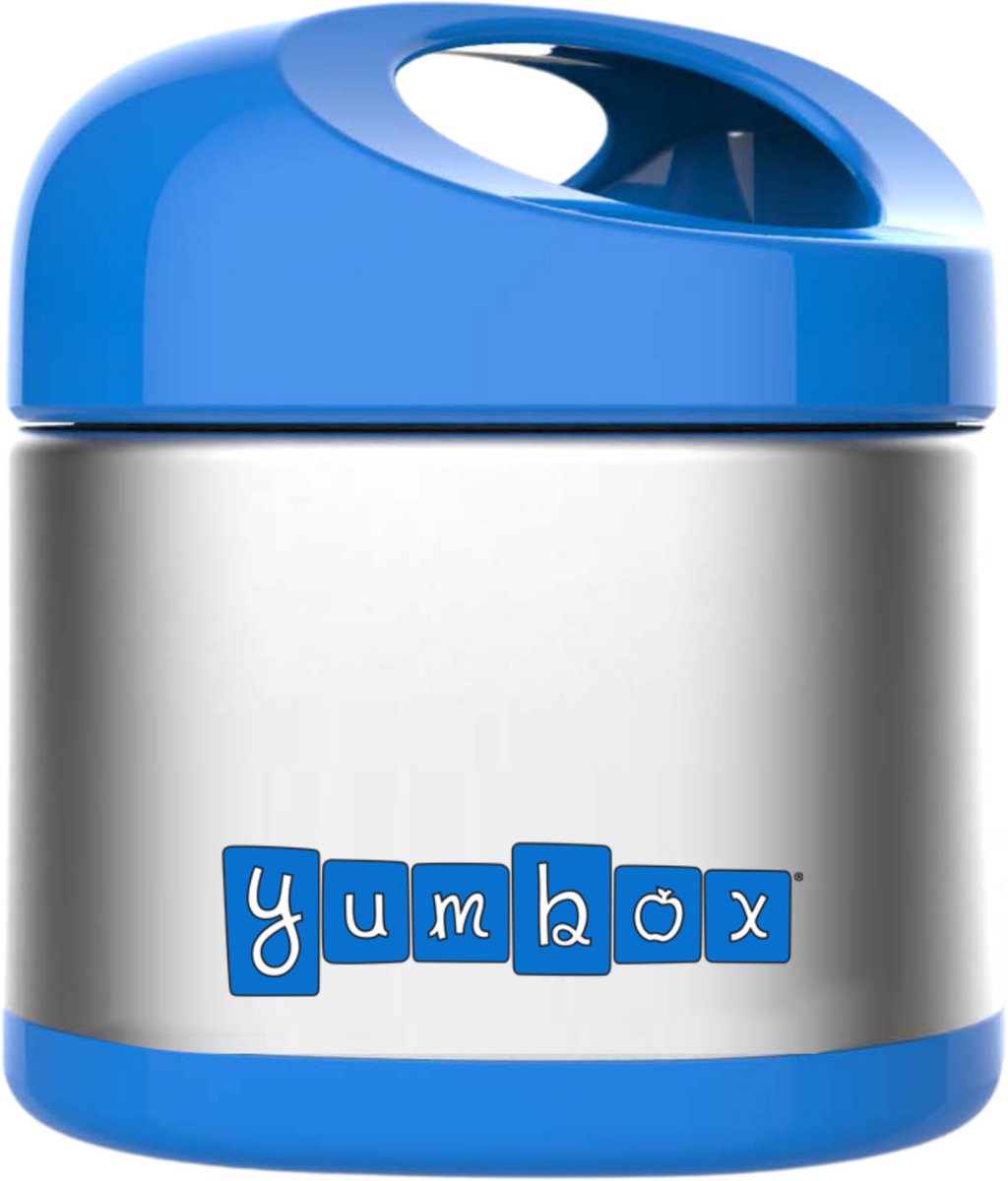Yumbox Cubi thermos voedselpot - praktische deksel met handvat - voor warm en koud eten - Surf Blauw - 295ml