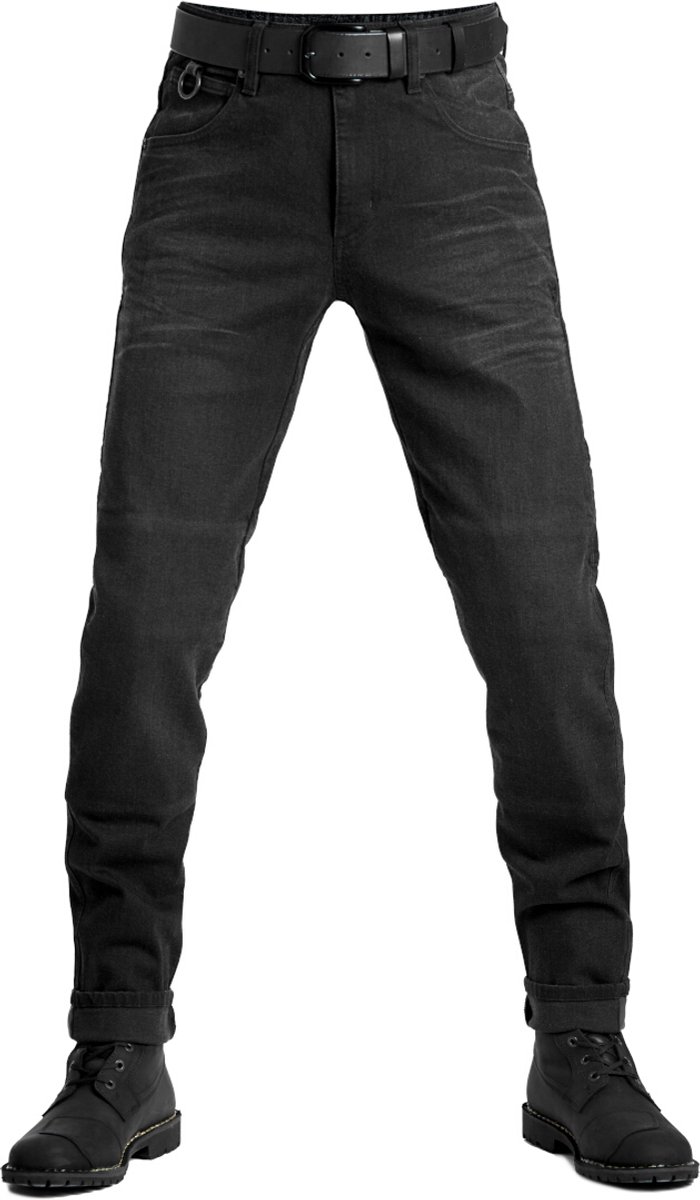 Pando Moto Boss Dyn 01 Zwarte Motorjeans - Broek