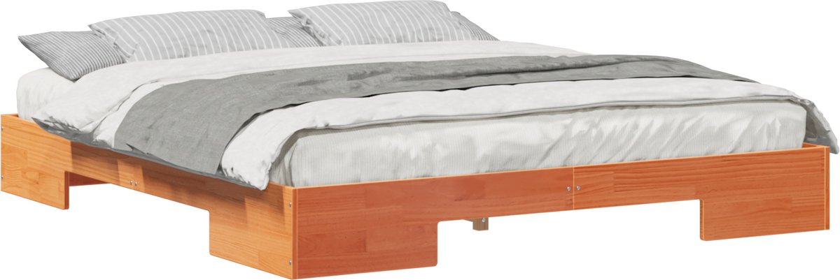 vidaXL - Bedframe - Bruin - 180 - x - 200 - cm