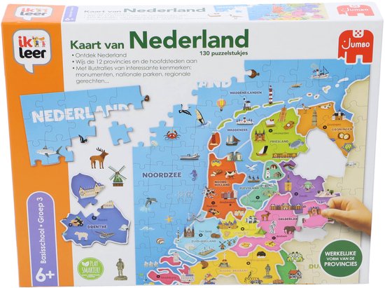Jumbo - Ik Leer - Kaart van Nederland - Educatief Spel - Vanaf 6 jaar