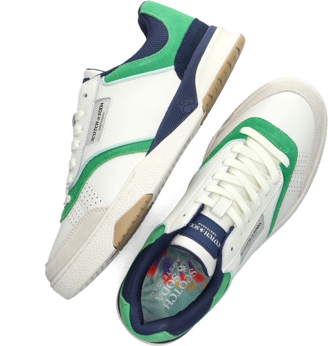 Scotch Soda Heren Schoenen Groen Scotch Soda Nixie Lage Sneakers