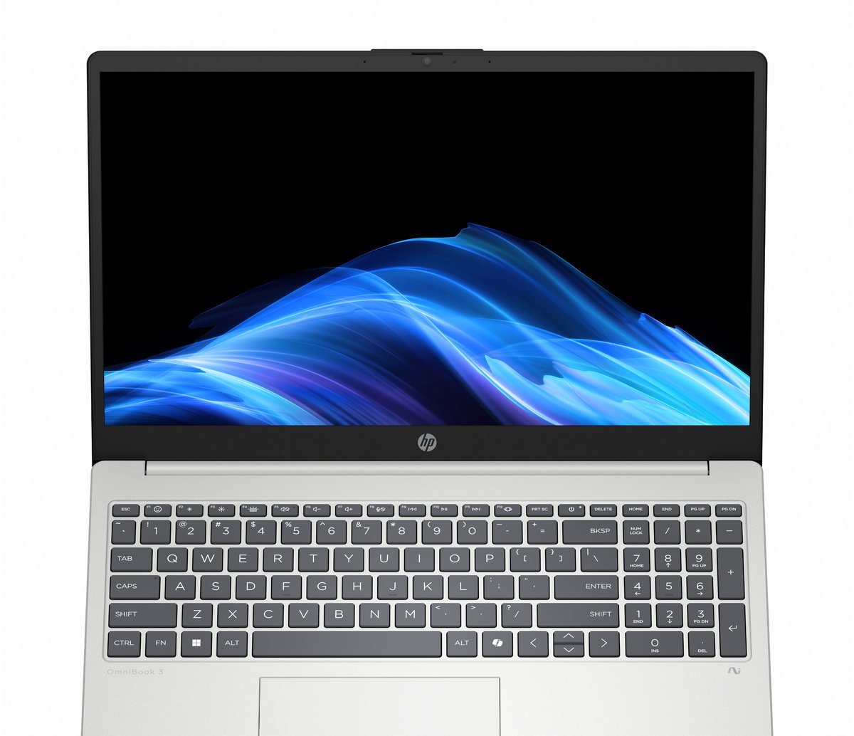 HP OmniBook 3 NGAI 15-fn0050nd Copilot+ PC AMD Ryzen AI 5 330 Laptop 39,6 cm (15.6") Full HD 16 GB DDR5-SDRAM 512 GB SSD Wi-Fi 6 (802.11ax) Windows 11 Home Zilver thumbnail 3