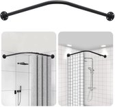 Tringle à rideau de douche réglable en L - Acier inoxydable - Lot de 2