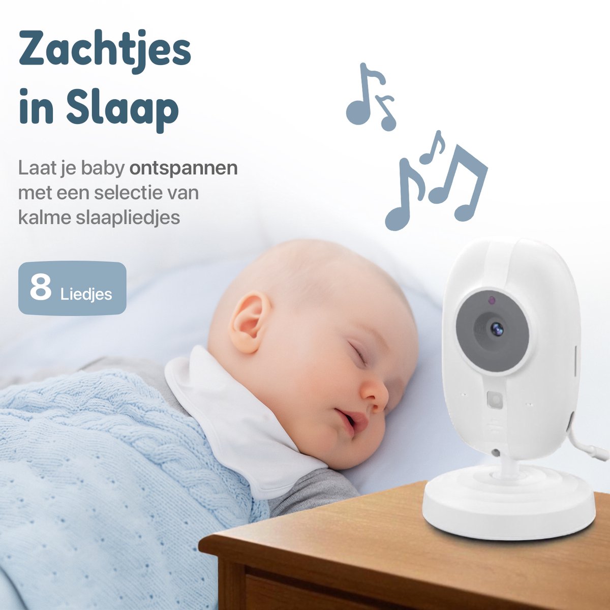 Afbeelding 2 van Ambargo Babyfoon met Camera – 3.5” Scherm, Nachtzicht, VOX, Terugspreekfunctie, Slaapliedjes & Temperatuurweergave – Kleurenscherm, Nachtzicht & Extra Camera Mogelijkheid – Beste Koop Babyfoon - 100% Veilige Verbinding