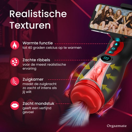 Orgazmate - Sara de Masturbator Voor Man - Sex Toys Voor Mannen - Met  Warmtefunctie,... | bol