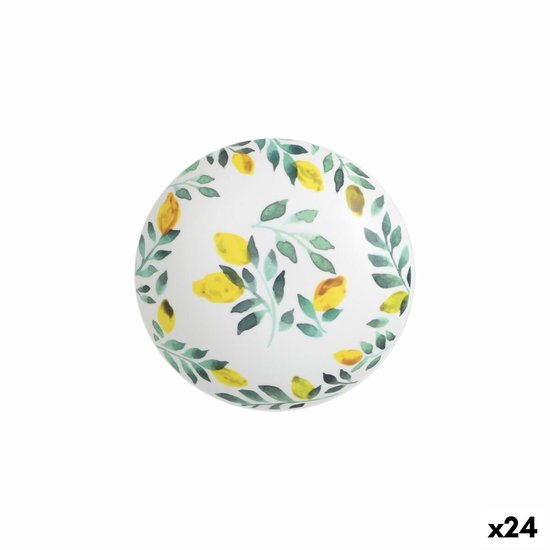 Assiette creuse La Mediterránea Citroen 21 x 5,3 cm (24 Pièces)