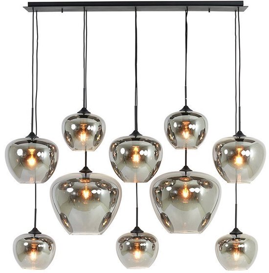 Light & Living suspension 10l 120x60x110 cm mayson noir mat + verre fumé