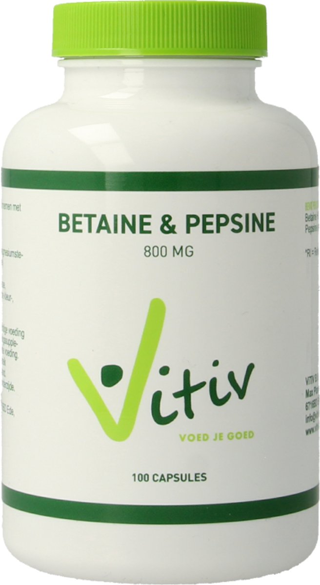 Vitiv Betaine HCL & pepsine 100 Capsules
