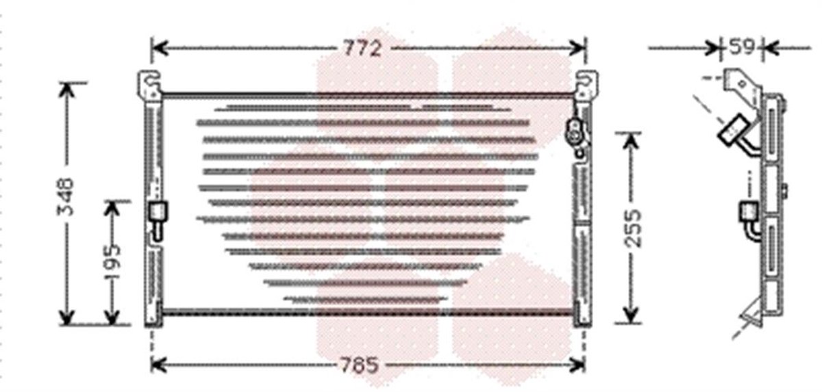 Van Wezel - LUCHTCONDENSATOR VOOR TOYOTA PICNIC XM10 1997-2001 8846042011
