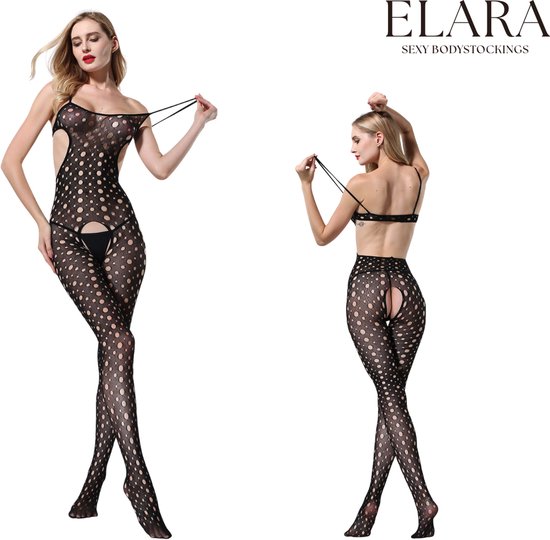 Elara - Eveline - Lingerie rotique ouvert l'entrejambe - Combinaison - S XL -... | bol Elara - Eveline - Lingerie rotique ouvert l'entrejambe - Combinaison - S XL -... | bol