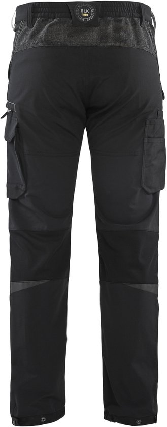 Pantalon de travail Blaklader Service avec stretch 4 directions 1422-1645 - Zwart/ Gris foncé - C152