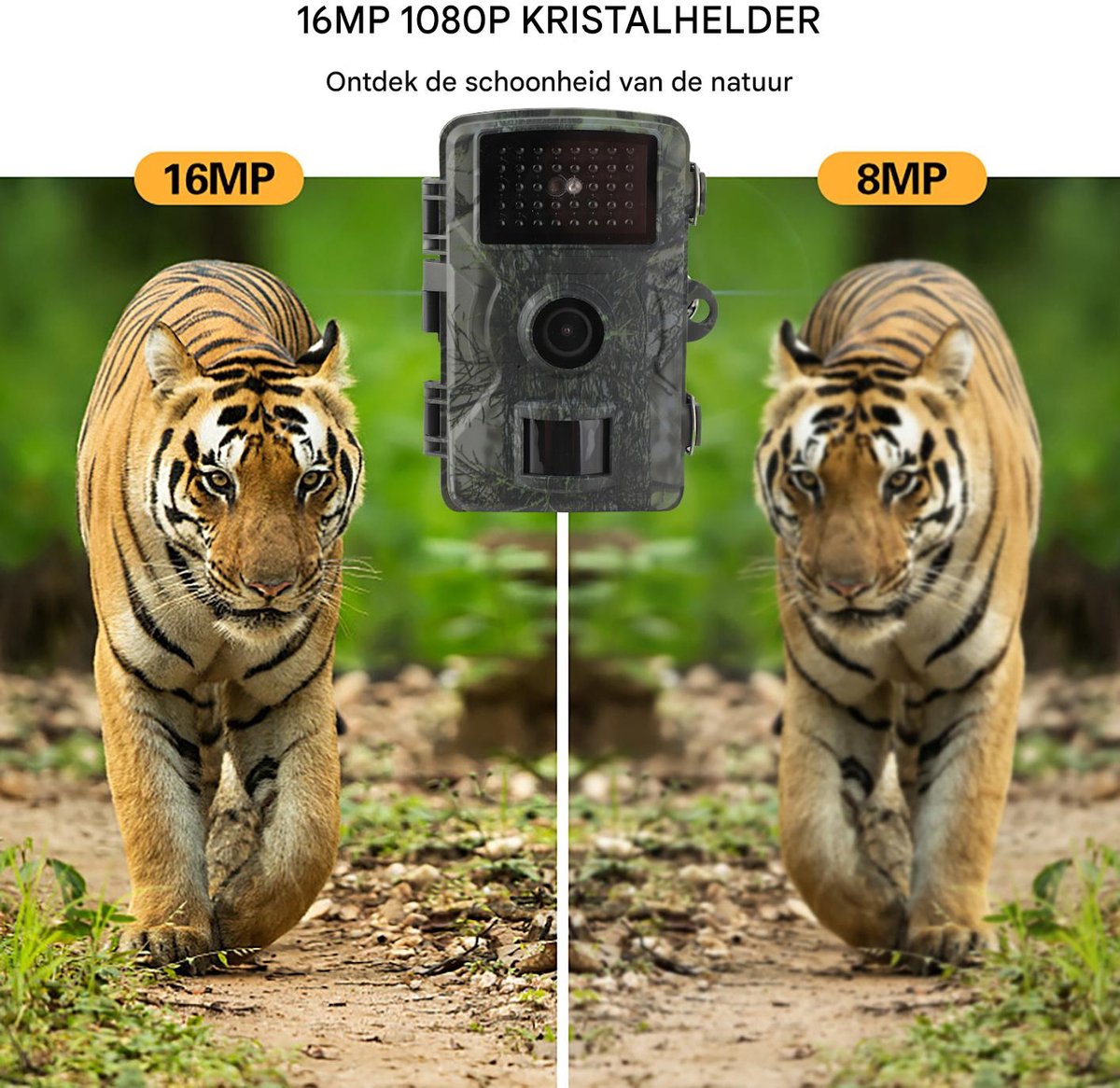 Wildcamera 16MP 1080P met Bewegingssensor – Nachtzicht Infrarood, IP66 Waterdicht – Buiten Jachtcamera & Beveiligingscamera – Voor Outdoor Jacht, Tuin en Beveiliging Buiten – foto 6