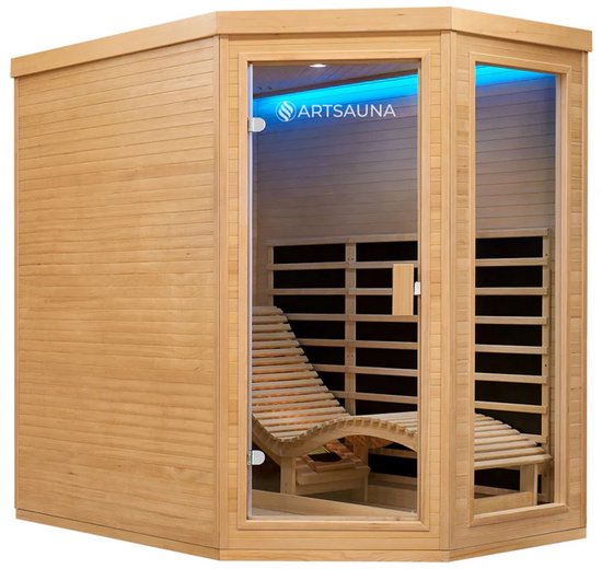 Infraroodcabine Esbjerg - 130x190x190cm - Triplex Verwarmingssysteem - 2 personen