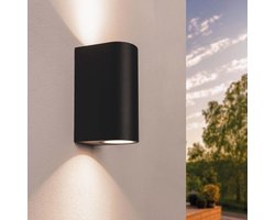 Ledvion - LED Wandlamp Santa Barbara - GU10 - IP54 - Zwart