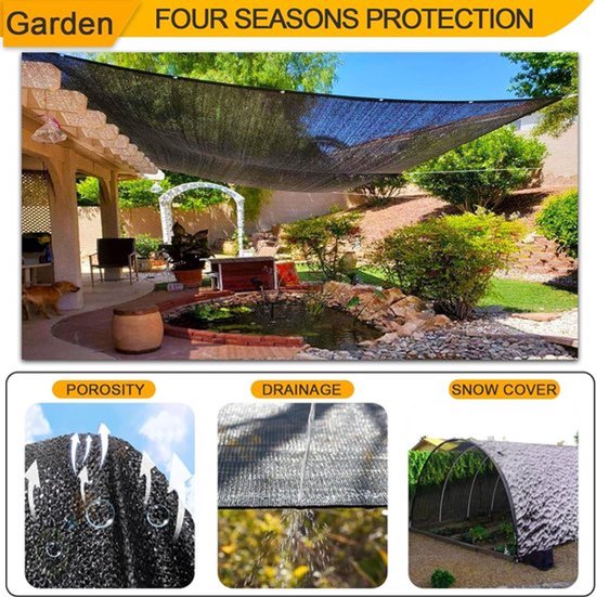 90% schaduwnet,anti UV-net,Schaduwzeil voor tuin,patio,Kas,Waterdicht