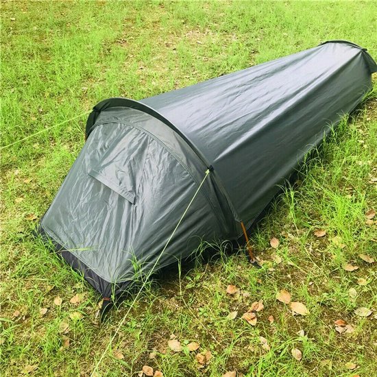 Kampeertent & Slaapzak - Opvouwbare Tent - 1-persoons Outdoor Tent - 220x50x50 Centimeter (Militair Groen) - Ultralicht Waterdicht & Windbestendig - Geschikt Alle Seizoenen - Voor Kamperen & Wandelen van Merkloos — afbeelding 2
