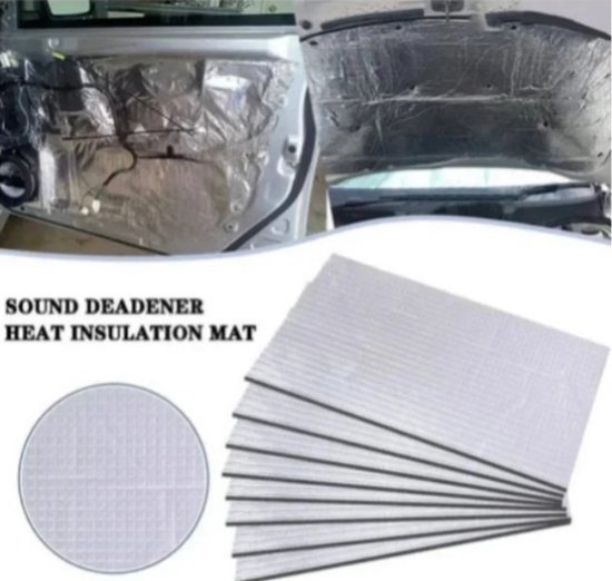 Lot De 15 Feuilles D'isolation Acoustique Auto-adhésive Pour Voiture - 40x25 Cm, épaisseur 5 Mm, Résistant à L'humidité - 4