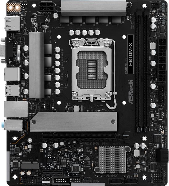 ASRock H810M-X H810 LGA 1851 (Socket V1) micro ATX