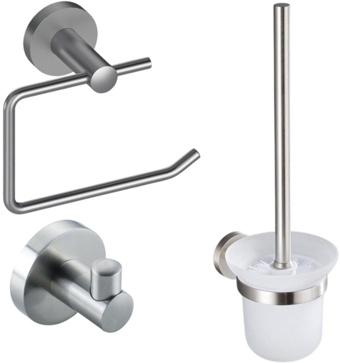 FugaFlow Eccelente Acces Toiletset 3-delig Geborsteld RVS PVD