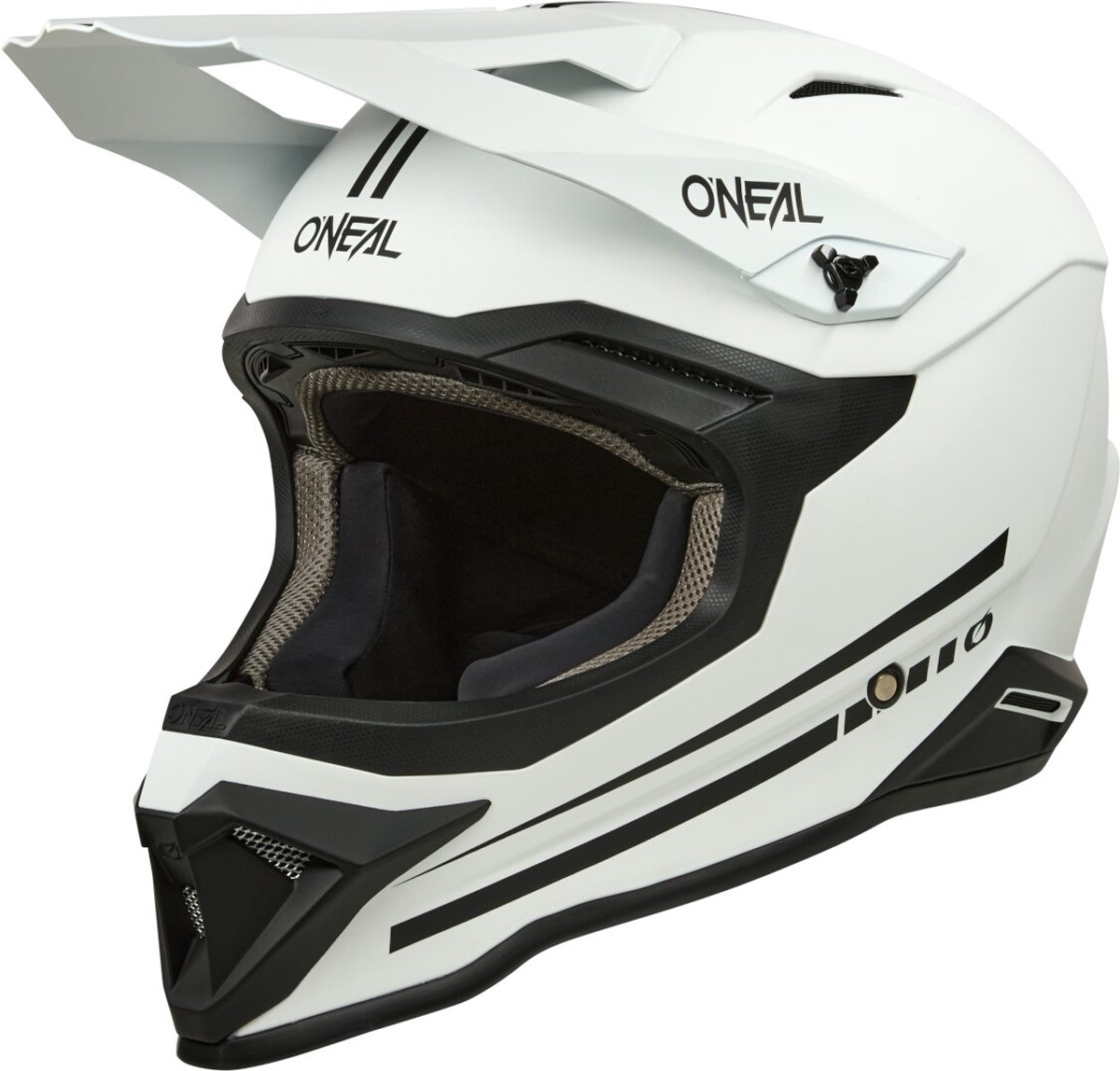O'NEAL 1SRS Solid Mat Witte Crosshelm - Helm