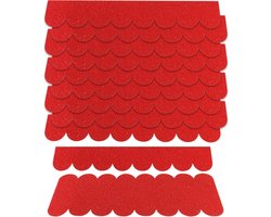 Zelfklevende dakpannen voor vogels - Waterdicht - Rood - Set van 10