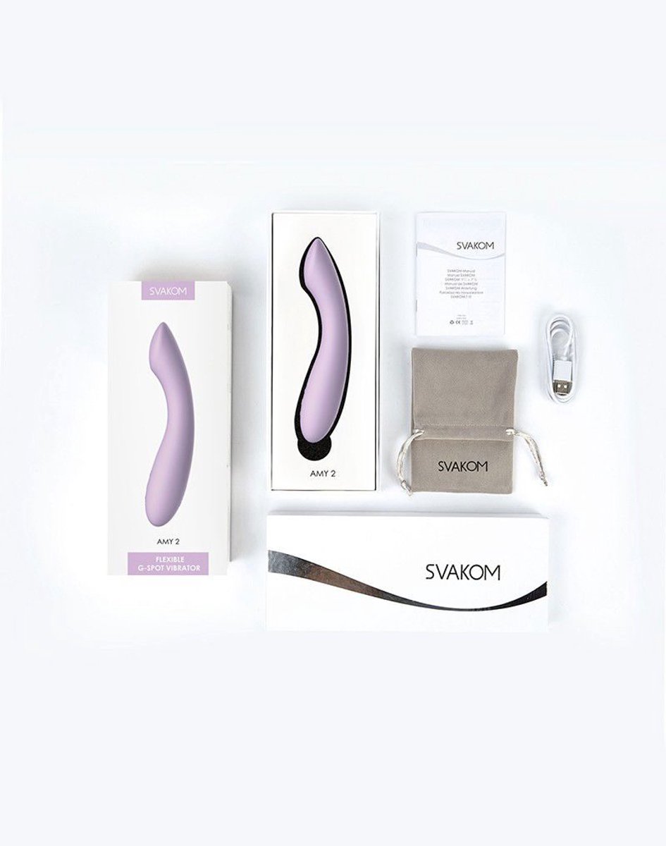 Goedkoopste Svakom - Amy 2 - Flexibele G-Spot Vibrator - Lila