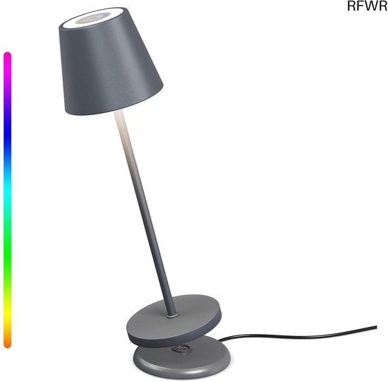 light to hope Draadloze tafellamp van rotan, waterdicht, bureaulamp, met afstandsbediening, afneembaar, USB-opladen, voor binnen en buiten, slaapkamer, woonkamer, tuin (B