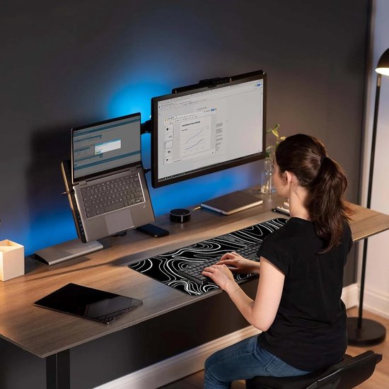 RFWR® Grote Gaming Muismat XXL 800 x 300 mm met Antislip Basis voor Bureau van RFWR — afbeelding 3