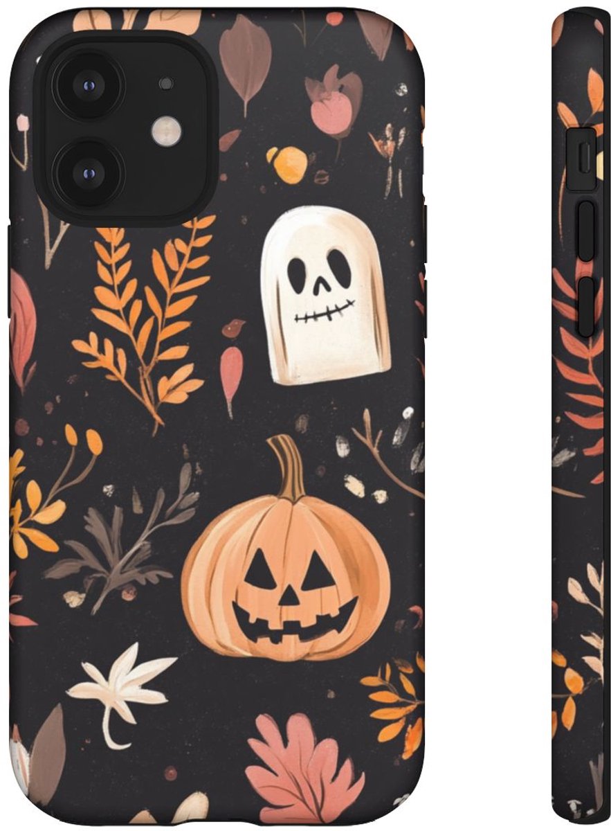 Halloween Pompoen- en Spookmotief – Telefoonhoesje Geschikt voor iPhone 12