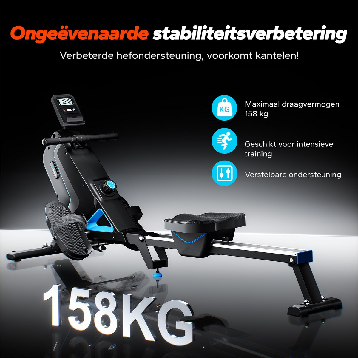MERACH Roeimachine voor thuis - Inklapbaar - 16 - afbeelding 3