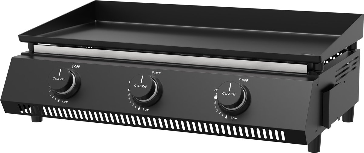Cozze G-700 Plancha Bakplaat - Grillplaat met 3 gasbranders,